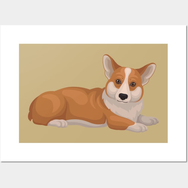 Chilin' Corgi Wall Art by NewWorldIsHere